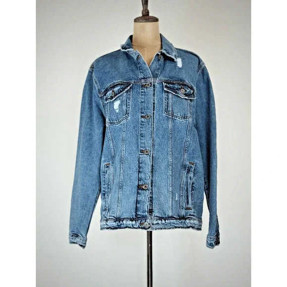 NWT C&A Denim Pride Trucker Feel The Love Jacket $600 EVERYONE FITS HERE LG 0049 - Picture 2 of 13